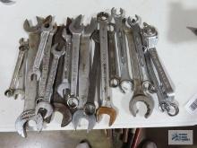 Assortment of wrenches including line wrenches