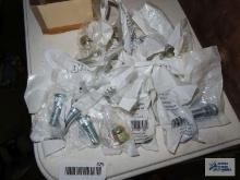 1/2" by 20 wheel studs and 1/2" by 20 wheel nuts made by Dorman Products, new in packages