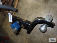 5,000 lb hitch insert with 2" ball and locking pin with key