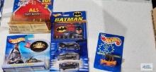 Hot Wheels Toy Story 2 Al's Toy Barn action pack, Laura Croft Tomb Raider gift pack, Batman gift