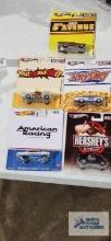 Five Hot Wheels Real Riders cars, new in packages
