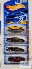 Four 2001 Company Cars series Hot Wheel cars