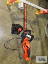 Black & Decker 24" 40 volt hedge trimmers with one battery and charger
