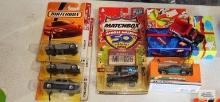 Three 2009 Hot Wheels cars, Hot Wheels Across America 50th Birthday series truck, Volkswagen Beetle,