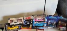 Muscle Machines, muscle cars, and other diecast cars, new in boxes and packages