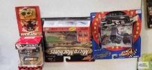 Winner's Circle Micro Machines set, Dale Earnhardt car, Fast Max car and NASCAR ornament, new in
