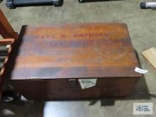 Vintage wooden foot locker
