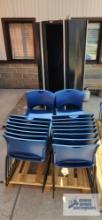 27 Metal and plastic classroom chairs