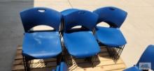 21 Metal and plastic classroom chairs