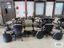Approximately 36 roll about computer chairs