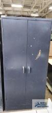 Two door metal storage cabinet