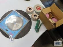 14" cut off wheel, 17-1/4" blade, grinding wheels, and etc