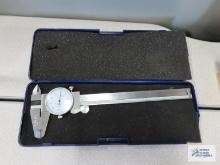 Machinist caliper in blue case