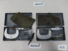 Pair of Mitutoyo calipers in cases