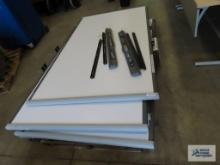 Six 7' by 4' Smart boards with two marker holders