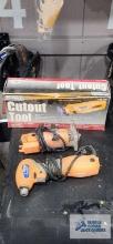 Chicago Electric cutout tools and 3/8" 90 degree close quarter drill
