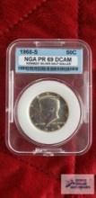 1968-S Kennedy silver half dollar.