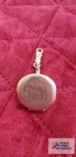 Gold colored pocket watch cover, marked Wadsworth warranty 20 years 1880630.