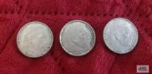 1937, 1938, and 1939 German 2 Reichsmark coins