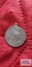1901 Germany-Prussia Wilhelm II coin made into pendant.