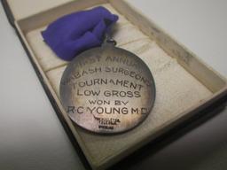 Golf Medals & 1915 University of South Dakota Track & Field ribbons