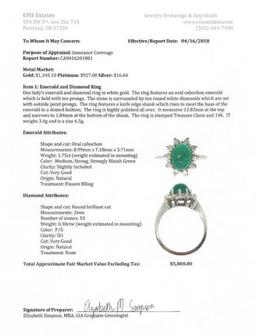 Elegant Colombian Emerald Estate Ring