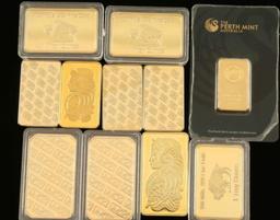 (11) Replica & Gold Clad Bars