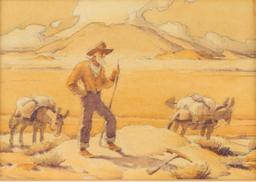 Original Watercolor on Paper by Clyde Forsythe