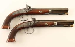 T. Wilson & Co. Cased Percussion Pistol Set