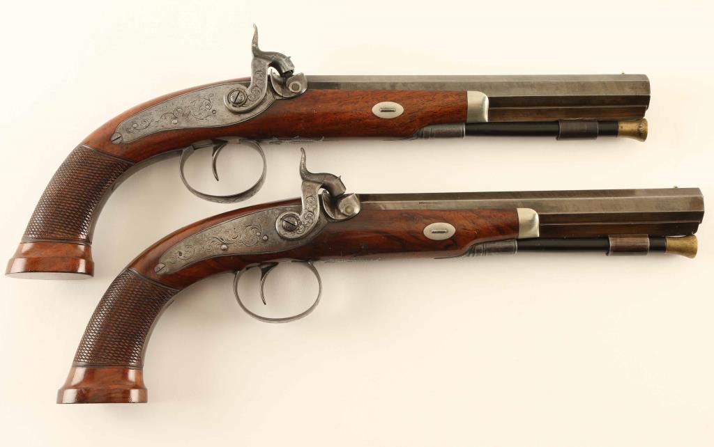 T. Wilson & Co. Cased Percussion Pistol Set