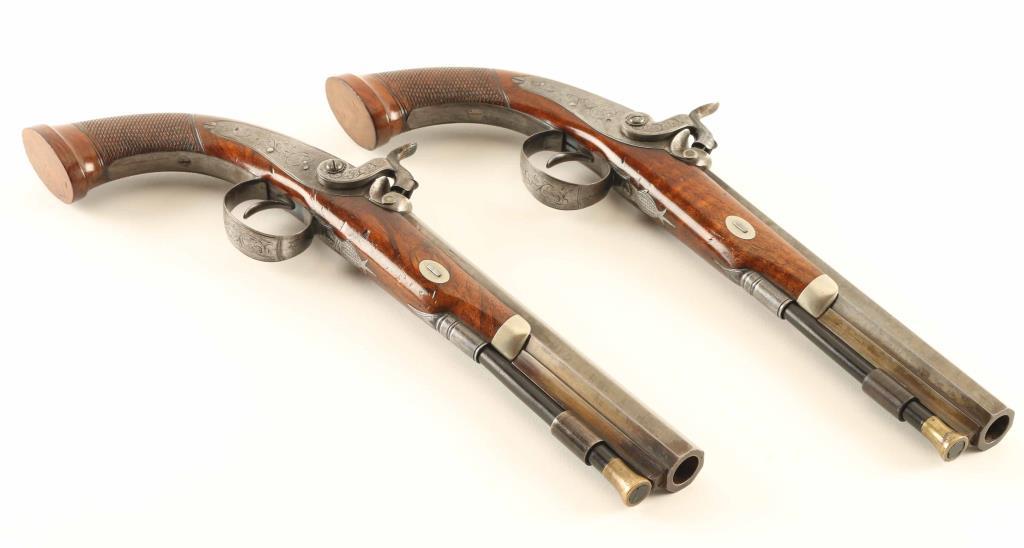 T. Wilson & Co. Cased Percussion Pistol Set