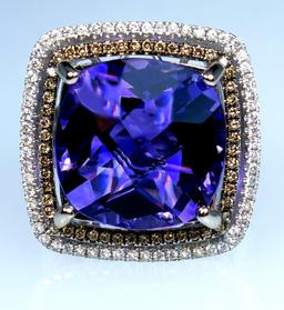 Exciting 12.30 carat Amethyst and Diamond Ring