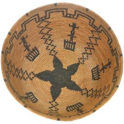 Old Apache Indian Pictorial Basket