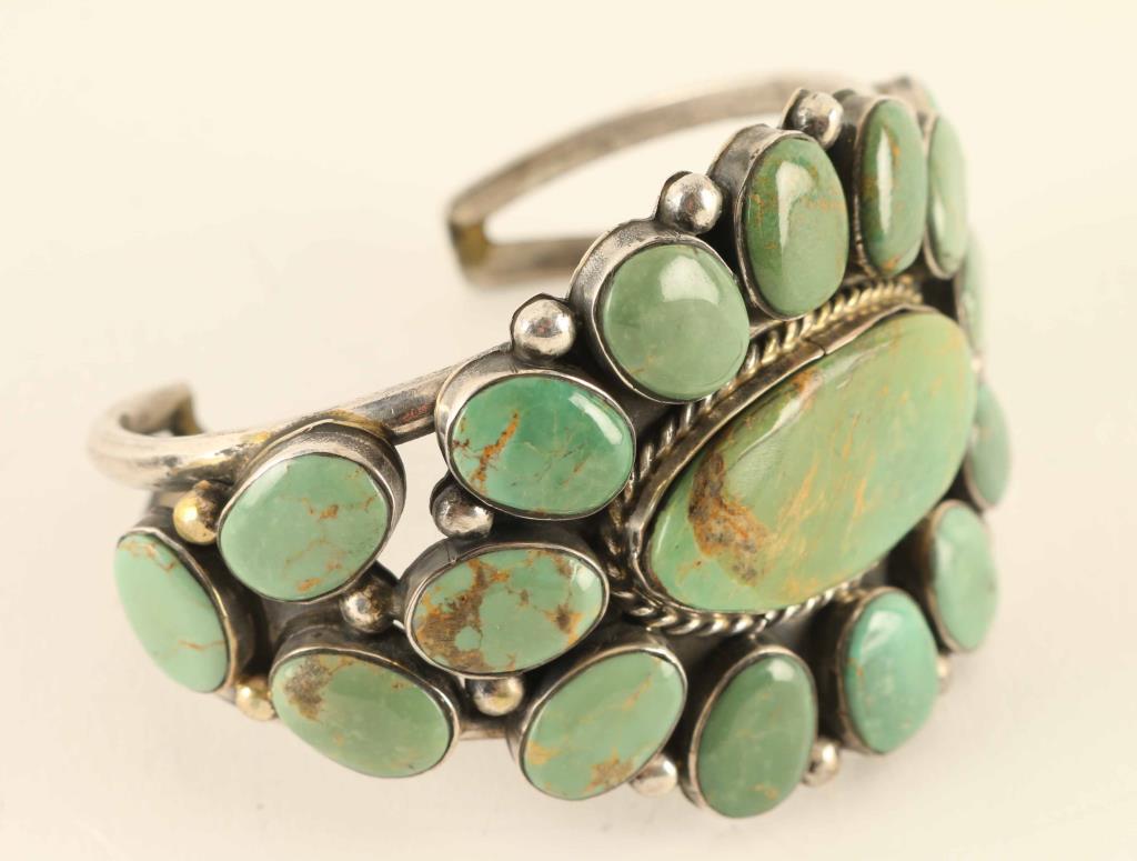 Nevada Turquoise Floral Cluster Bracelet