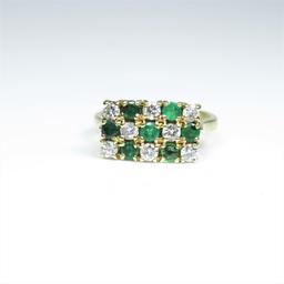 Heirloom High Quality Emerald & Diamond Ring