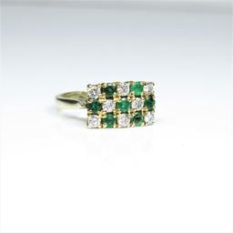 Heirloom High Quality Emerald & Diamond Ring