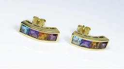 Colorful Multi Gem Earrings