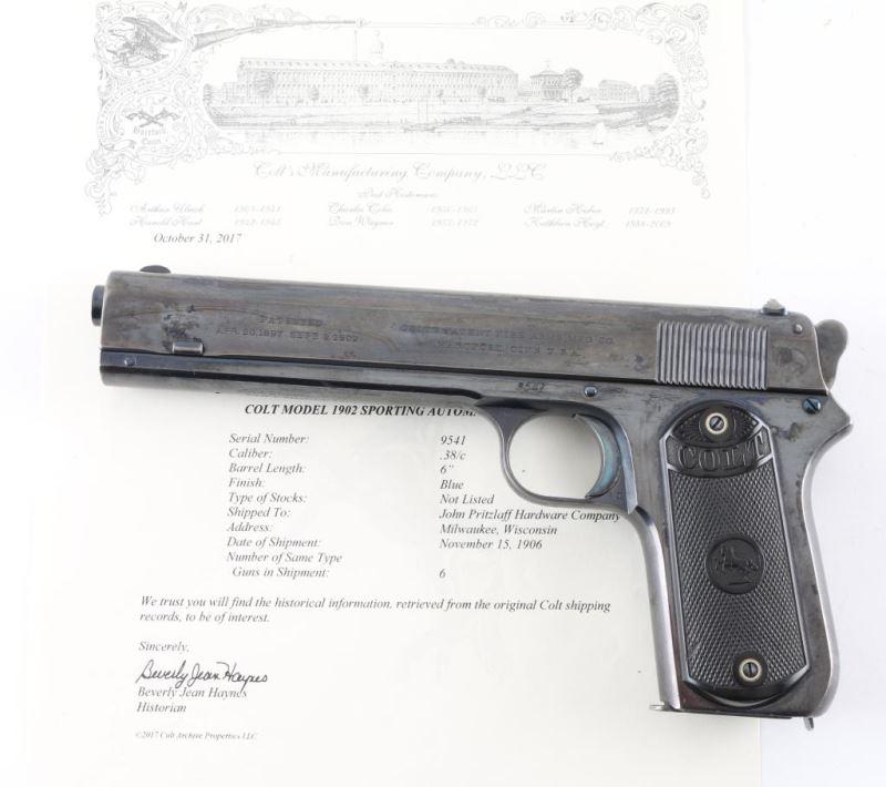 Colt Model 1902 Sporting 38 ACP SN: 9541