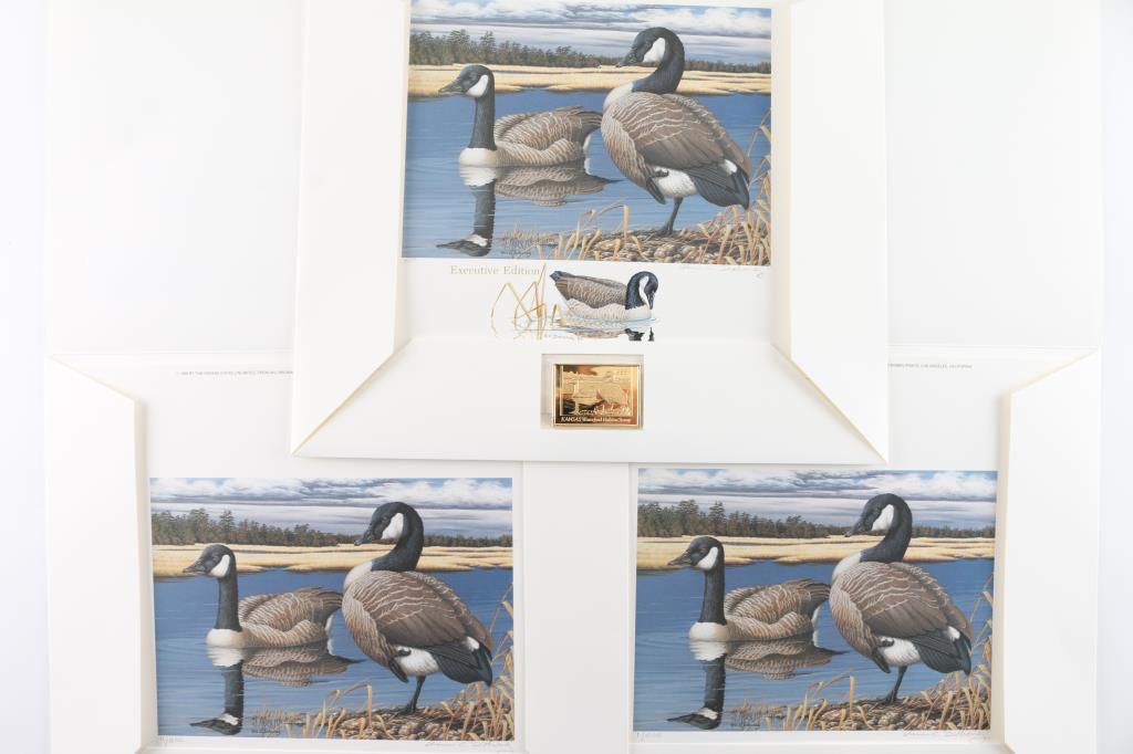 Lot Of Three Habitat Waterfowl Stamp Duck Prints
