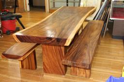 Custom Live Oak Edge Table