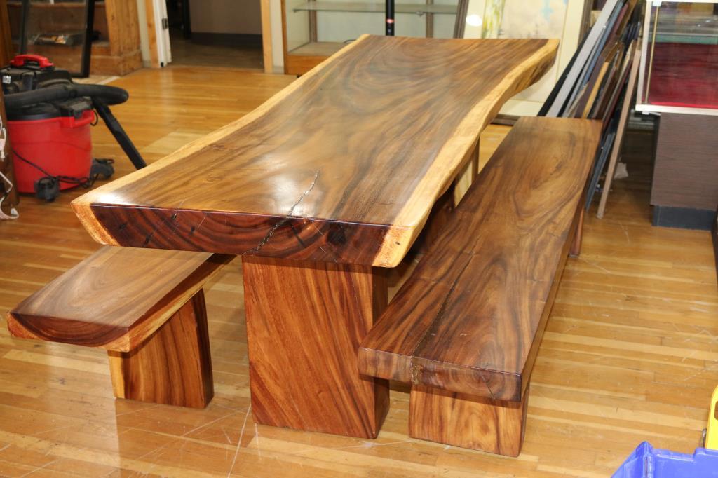 Custom Live Oak Edge Table