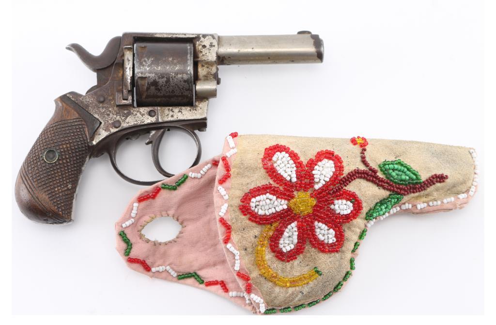 Sioux Beaded Holster with Revolver