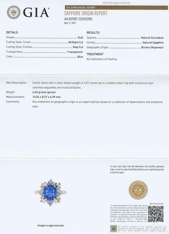 VERY RARE, Exceptionally Fine Sapphire