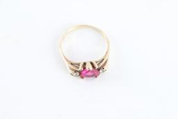Heart Shaped Ruby Ring