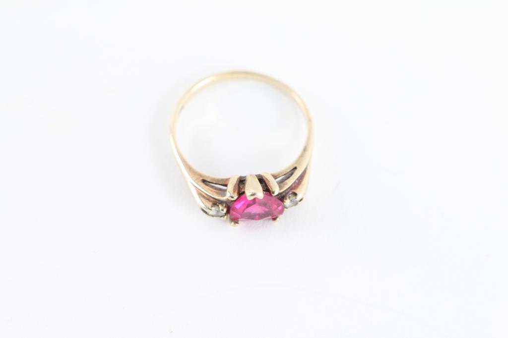 Heart Shaped Ruby Ring