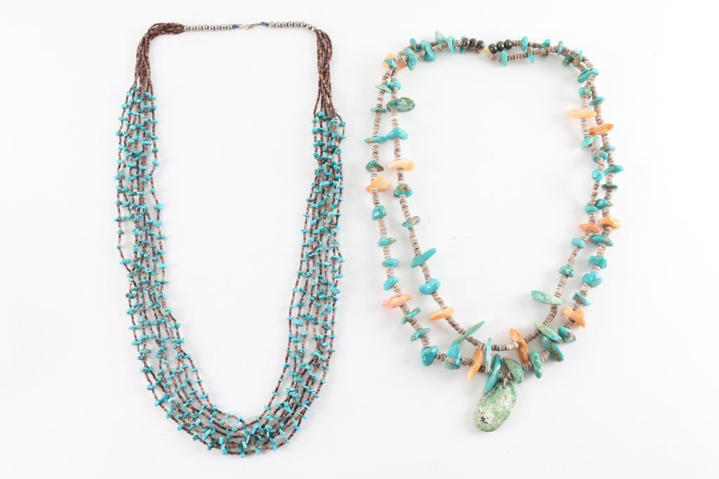 Set of 2 Navajo Beaded Necklaces