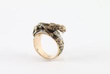 Ladies Gold & Diamond Cheetah Ring