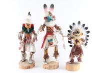 Lot of Three Navajo Kachina Dolls