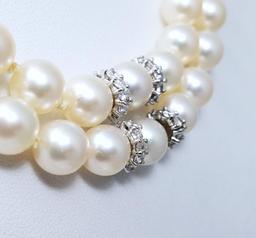Luxurious Extra Fine Akoya Pearl and Diamond