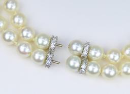 Luxurious Extra Fine Akoya Pearl and Diamond